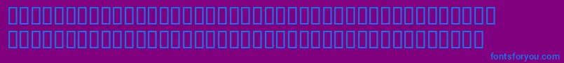フォントFadeb – 紫色の背景に青い文字