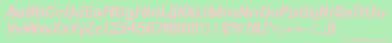 RochesterlhBoldItalic Font – Pink Fonts on Green Background