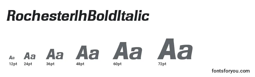 sizes of rochesterlhbolditalic font, rochesterlhbolditalic sizes