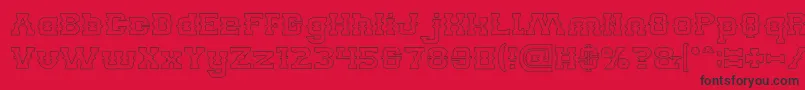 BillyTheKidHollow Font – Black Fonts on Red Background