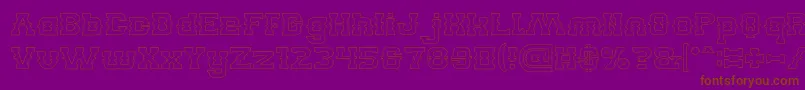 BillyTheKidHollow Font – Brown Fonts on Purple Background