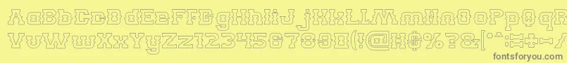 BillyTheKidHollow Font – Gray Fonts on Yellow Background