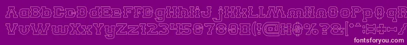 BillyTheKidHollow Font – Pink Fonts on Purple Background