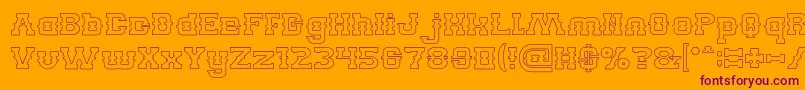 BillyTheKidHollow Font – Purple Fonts on Orange Background