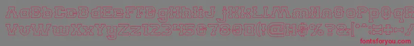 BillyTheKidHollow Font – Red Fonts on Gray Background