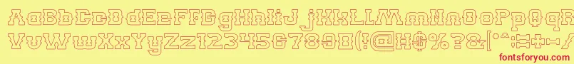 BillyTheKidHollow Font – Red Fonts on Yellow Background
