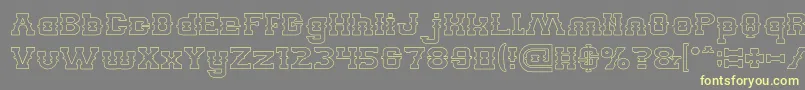 BillyTheKidHollow Font – Yellow Fonts on Gray Background