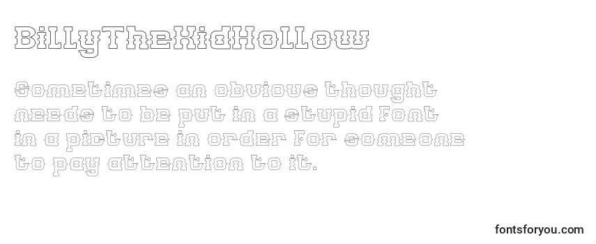 BillyTheKidHollow Font