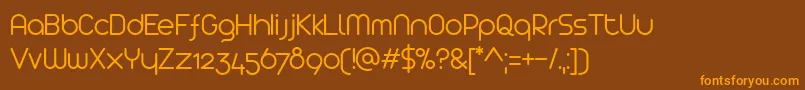 Arista2.0 Light Font – Orange Fonts on Brown Background