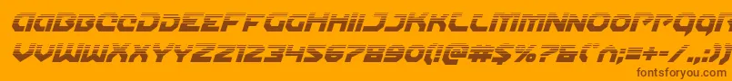 Шрифт Gunnerstormhalfital – коричневые шрифты на оранжевом фоне