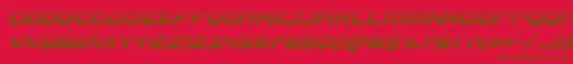 フォントGunnerstormhalfital – 赤い背景に茶色の文字