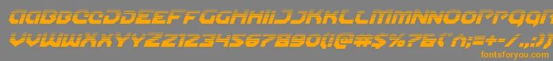 Gunnerstormhalfital Font – Orange Fonts on Gray Background