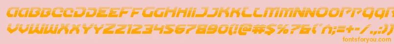 Gunnerstormhalfital Font – Orange Fonts on Pink Background