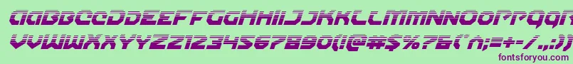 Gunnerstormhalfital Font – Purple Fonts on Green Background