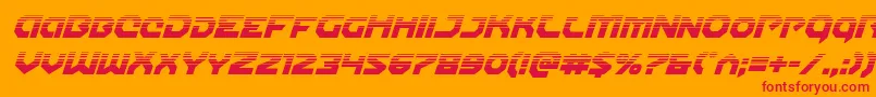 Gunnerstormhalfital Font – Red Fonts on Orange Background