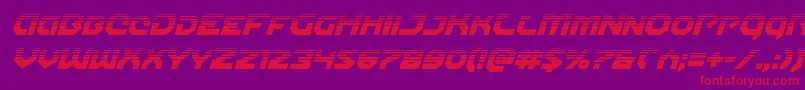 Gunnerstormhalfital Font – Red Fonts on Purple Background