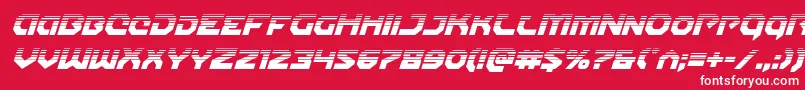 Gunnerstormhalfital Font – White Fonts on Red Background