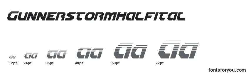 Gunnerstormhalfital Font Sizes