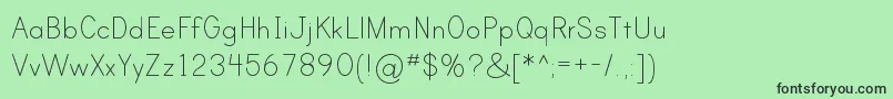 フォントPrintClearlyTt – 緑の背景に黒い文字