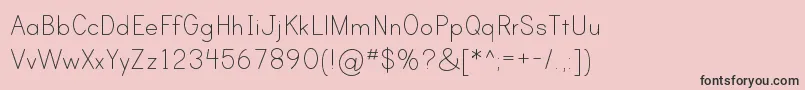 フォントPrintClearlyTt – ピンクの背景に黒い文字