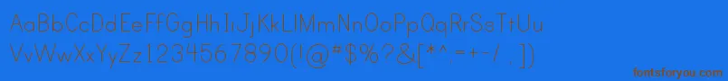 PrintClearlyTt Font – Brown Fonts on Blue Background