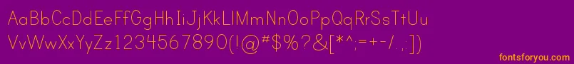 PrintClearlyTt Font – Orange Fonts on Purple Background