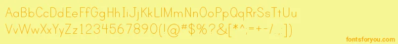 PrintClearlyTt Font – Orange Fonts on Yellow Background