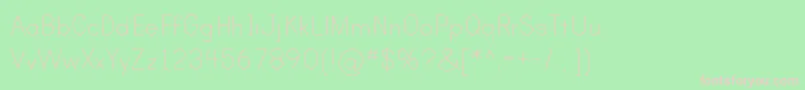 PrintClearlyTt-fontti – vaaleanpunaiset fontit vihreällä taustalla