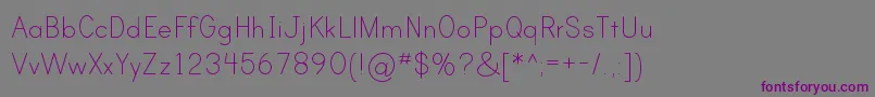 PrintClearlyTt Font – Purple Fonts on Gray Background