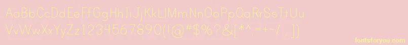 PrintClearlyTt-fontti – keltaiset fontit vaaleanpunaisella taustalla