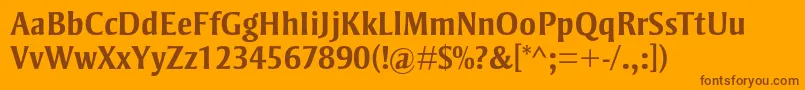 StrayhornmtstdBold Font – Brown Fonts on Orange Background