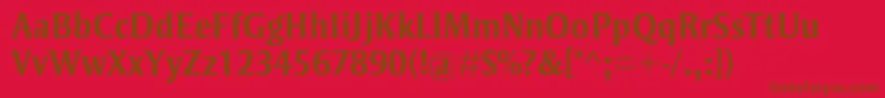 StrayhornmtstdBold Font – Brown Fonts on Red Background