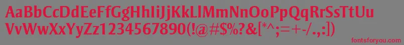 StrayhornmtstdBold Font – Red Fonts on Gray Background
