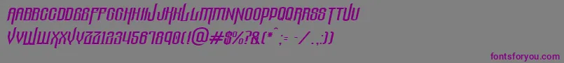 ThelostcanyonItalic Font – Purple Fonts on Gray Background