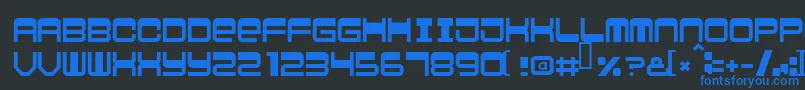 Logiclodger Font – Blue Fonts on Black Background