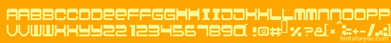 Logiclodger Font – Yellow Fonts on Orange Background