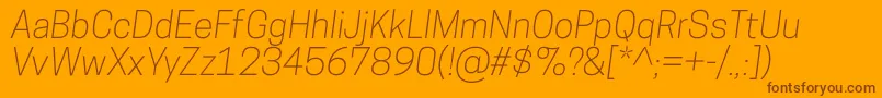 CooperhewittLightitalic Font – Brown Fonts on Orange Background