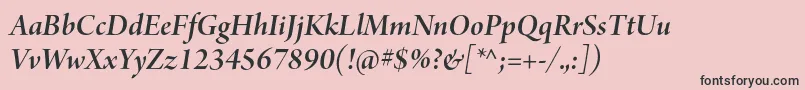 ArnoproSmbditalicdisplay Font – Black Fonts on Pink Background
