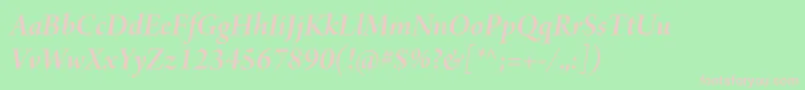 Шрифт ArnoproSmbditalicdisplay – розовые шрифты на зелёном фоне