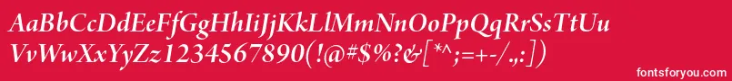ArnoproSmbditalicdisplay Font – White Fonts on Red Background