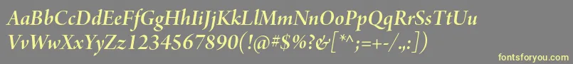 ArnoproSmbditalicdisplay Font – Yellow Fonts on Gray Background