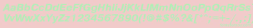 Prg76Ac Font – Green Fonts on Pink Background