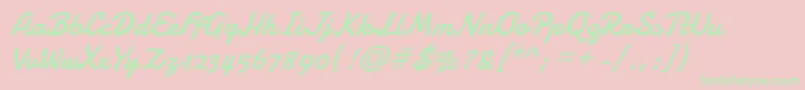 DamionRegular Font – Green Fonts on Pink Background