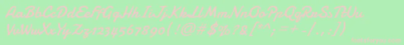 DamionRegular Font – Pink Fonts on Green Background