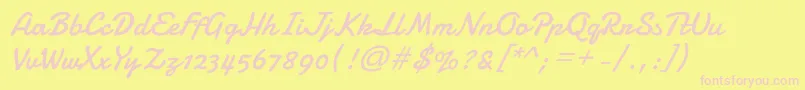 DamionRegular Font – Pink Fonts on Yellow Background