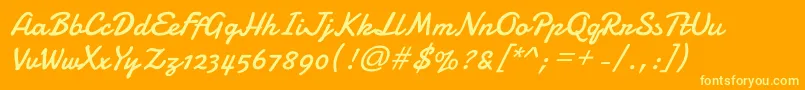 DamionRegular Font – Yellow Fonts on Orange Background