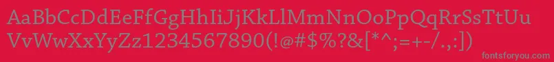 ChaparralproCapt Font – Gray Fonts on Red Background