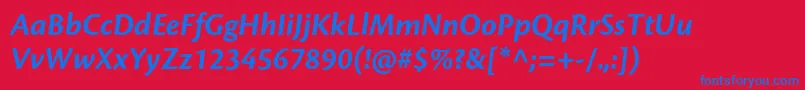 CronosproBoldsubhit Font – Blue Fonts on Red Background