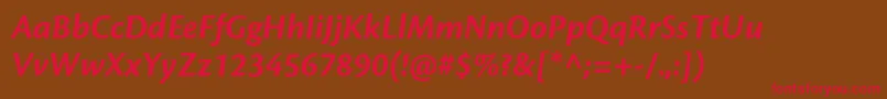 CronosproBoldsubhit Font – Red Fonts on Brown Background