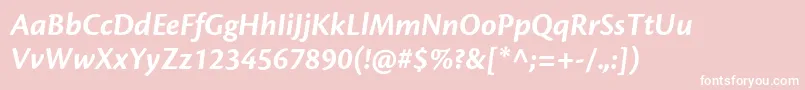 CronosproBoldsubhit Font – White Fonts on Pink Background
